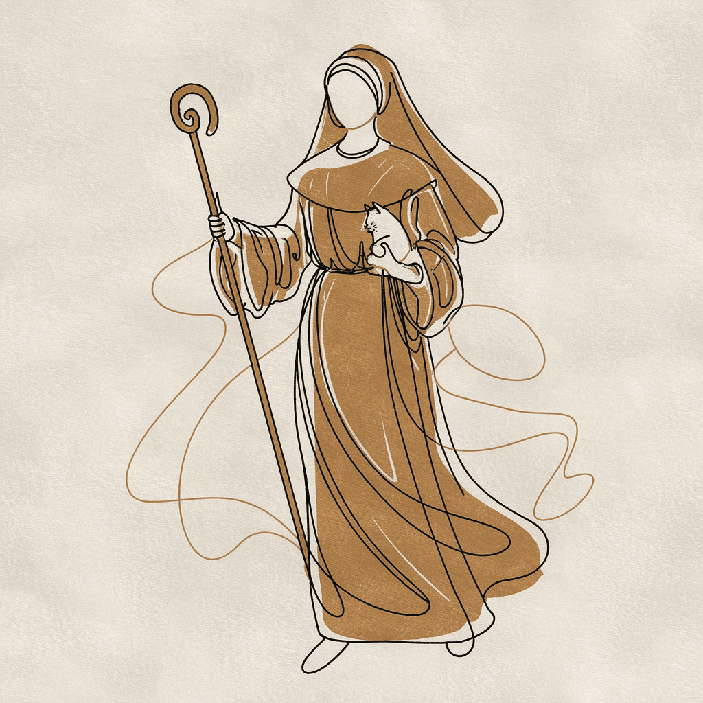Illustration of a modern Gertrude