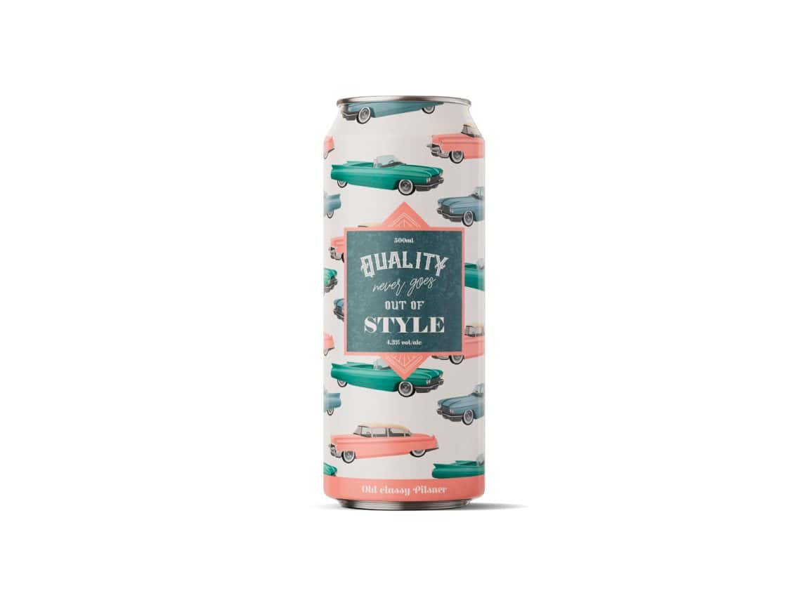 Canette de bière Vintage Cars