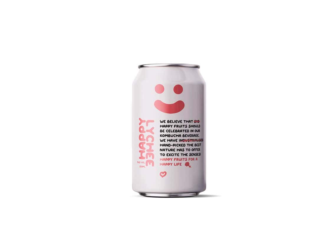 Canette de Kombucha Happy Fruits