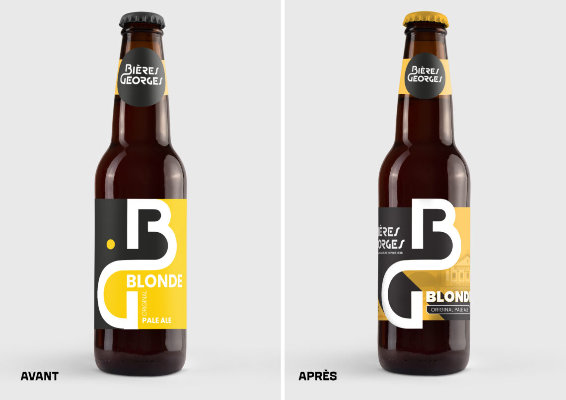 Bière Georges : Blonde Pale Ale Avant / Après