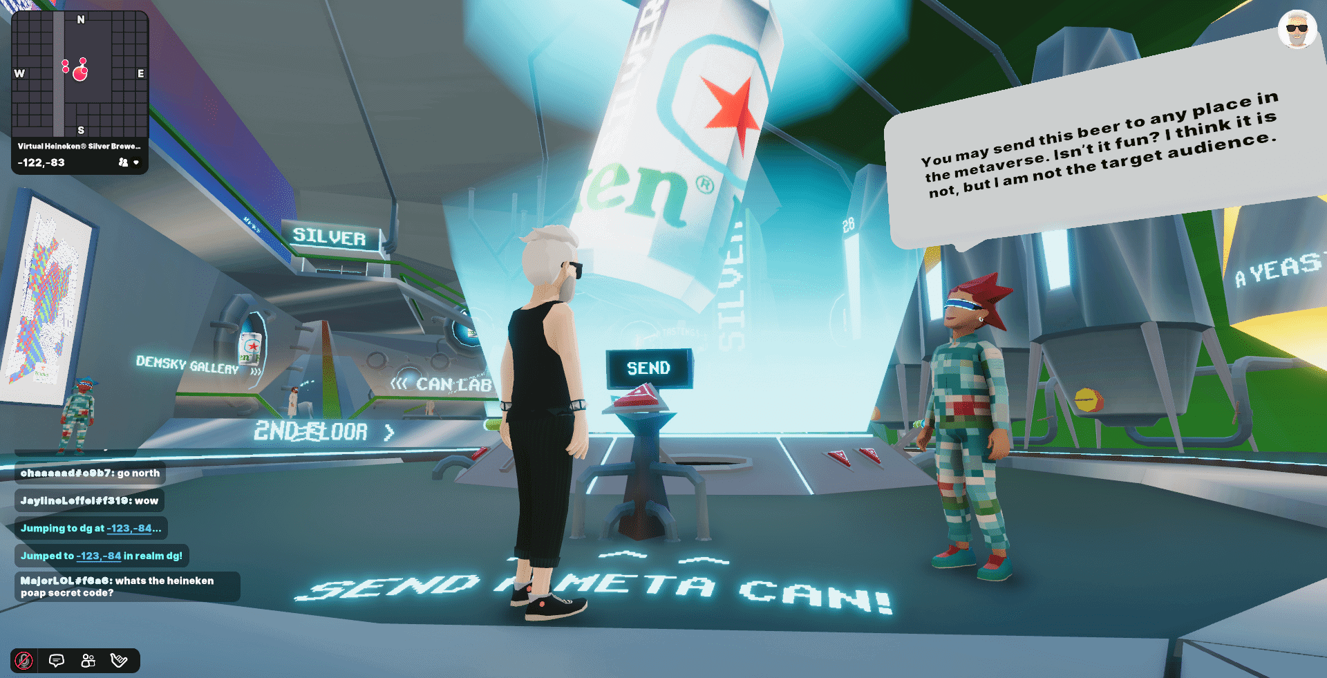 Brasserie virtuelle Heineken dans le metaverse