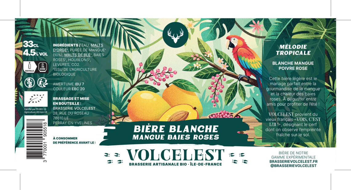 Volcelest Design étiquette de bière éphémère (Mélodie tropicale)