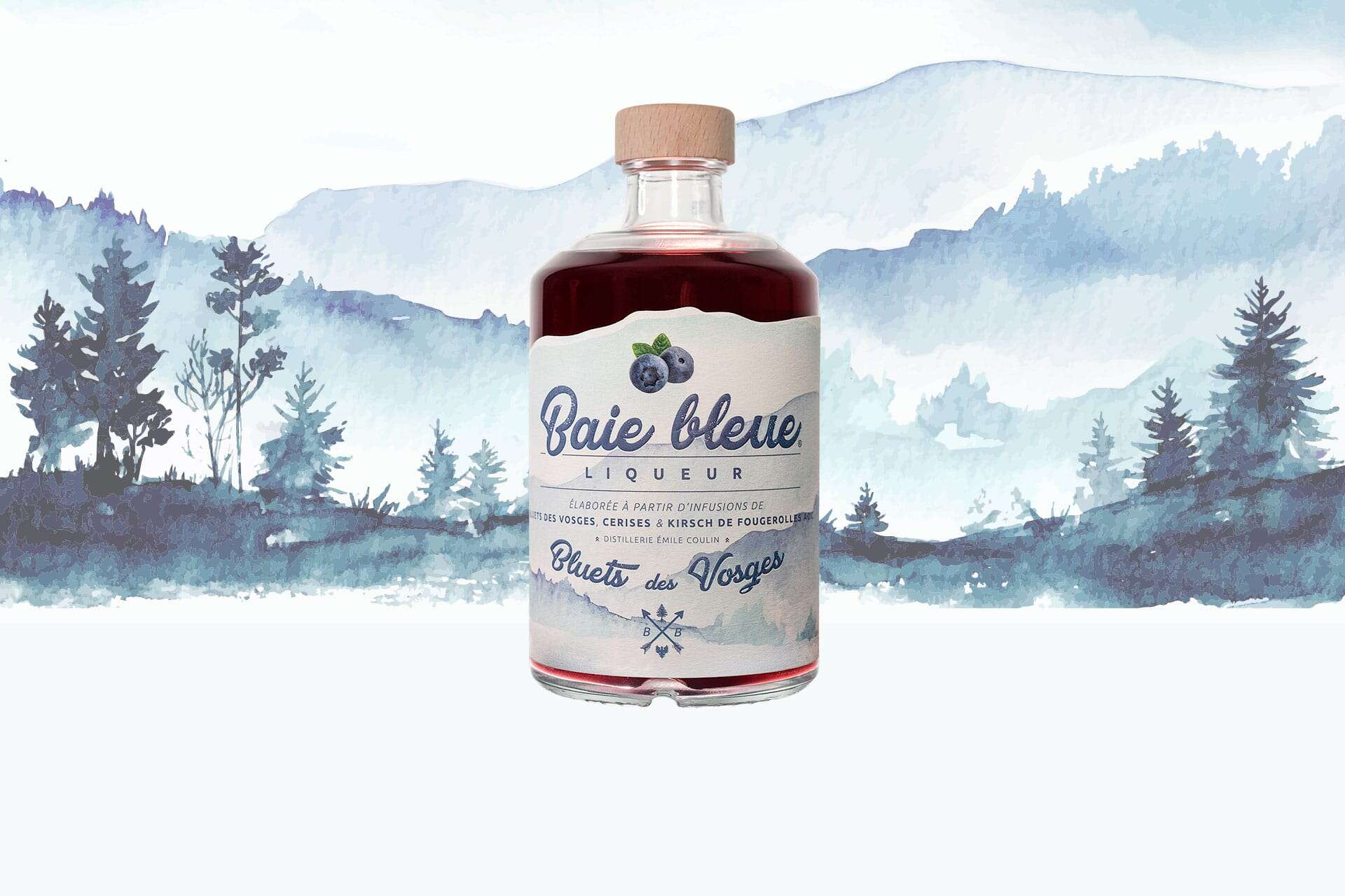 Liqueur de myrtilles élaborée à partir de bluets des Vosges
