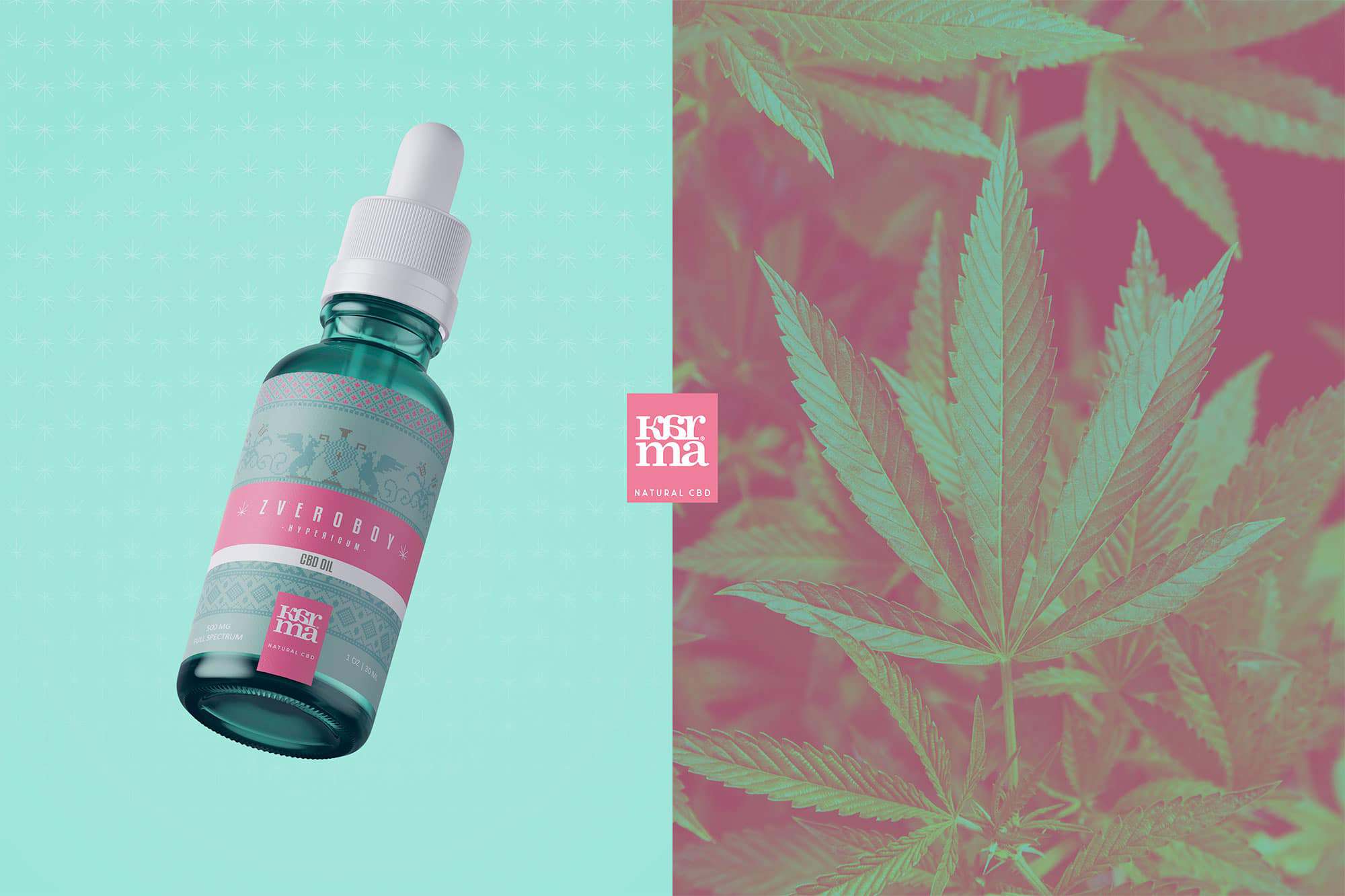 Karma CBD - Dropper bottle packaging