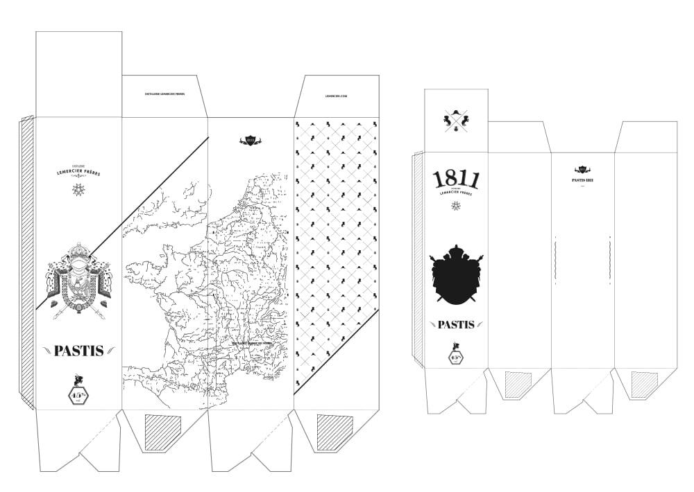 Pastis 1811 Aperitif Packaging Design Template