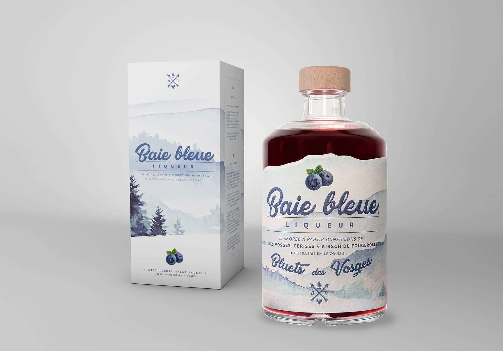 Gamme Liqueur Baie Bleue, liqueur de myrtilles