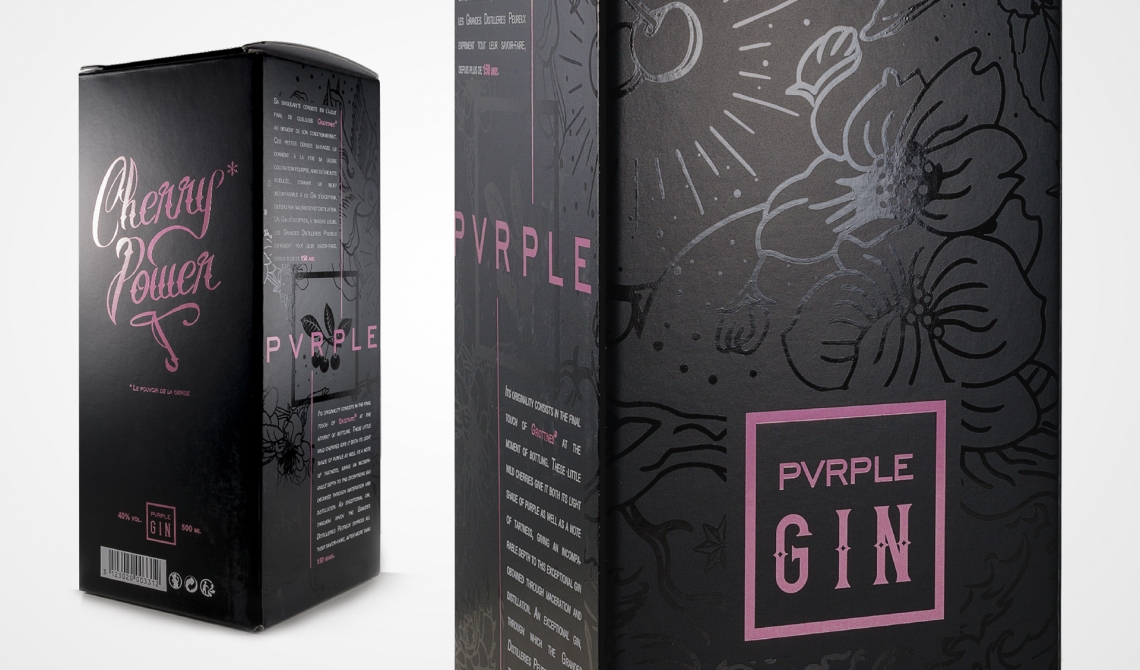 Packaging design Pvrple Gin